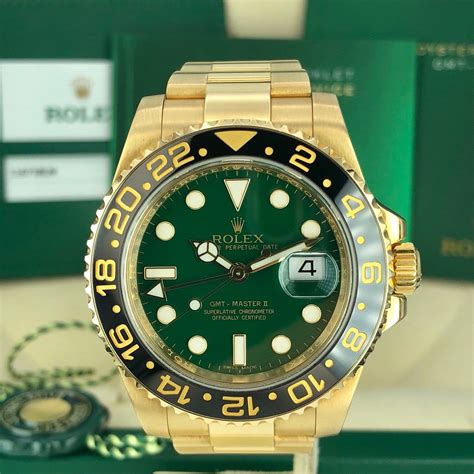 rolex gmt master oro e verde|rolex gmt master 2 prezzo.